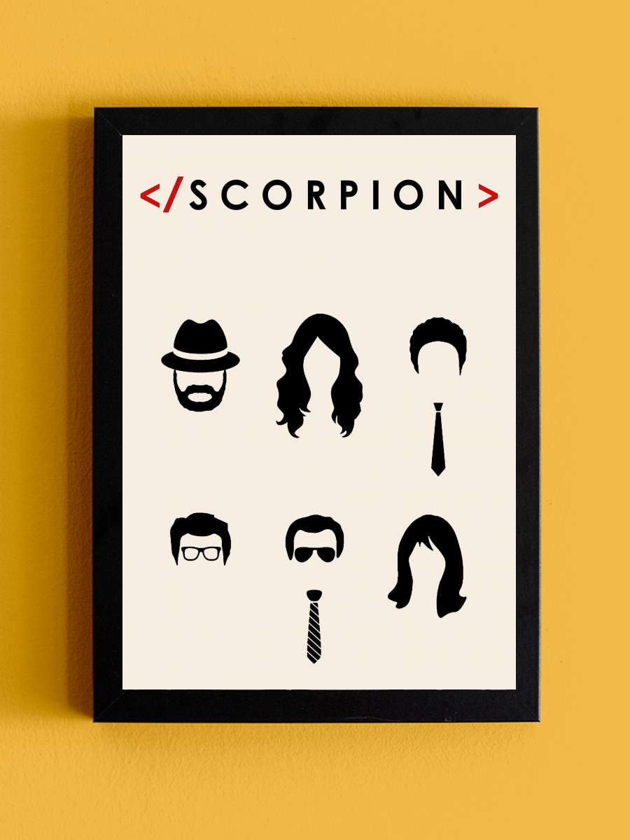 Scorpion Dizi Tablo Siyah Çerçeveli Dizi Poster Duvar Tablo