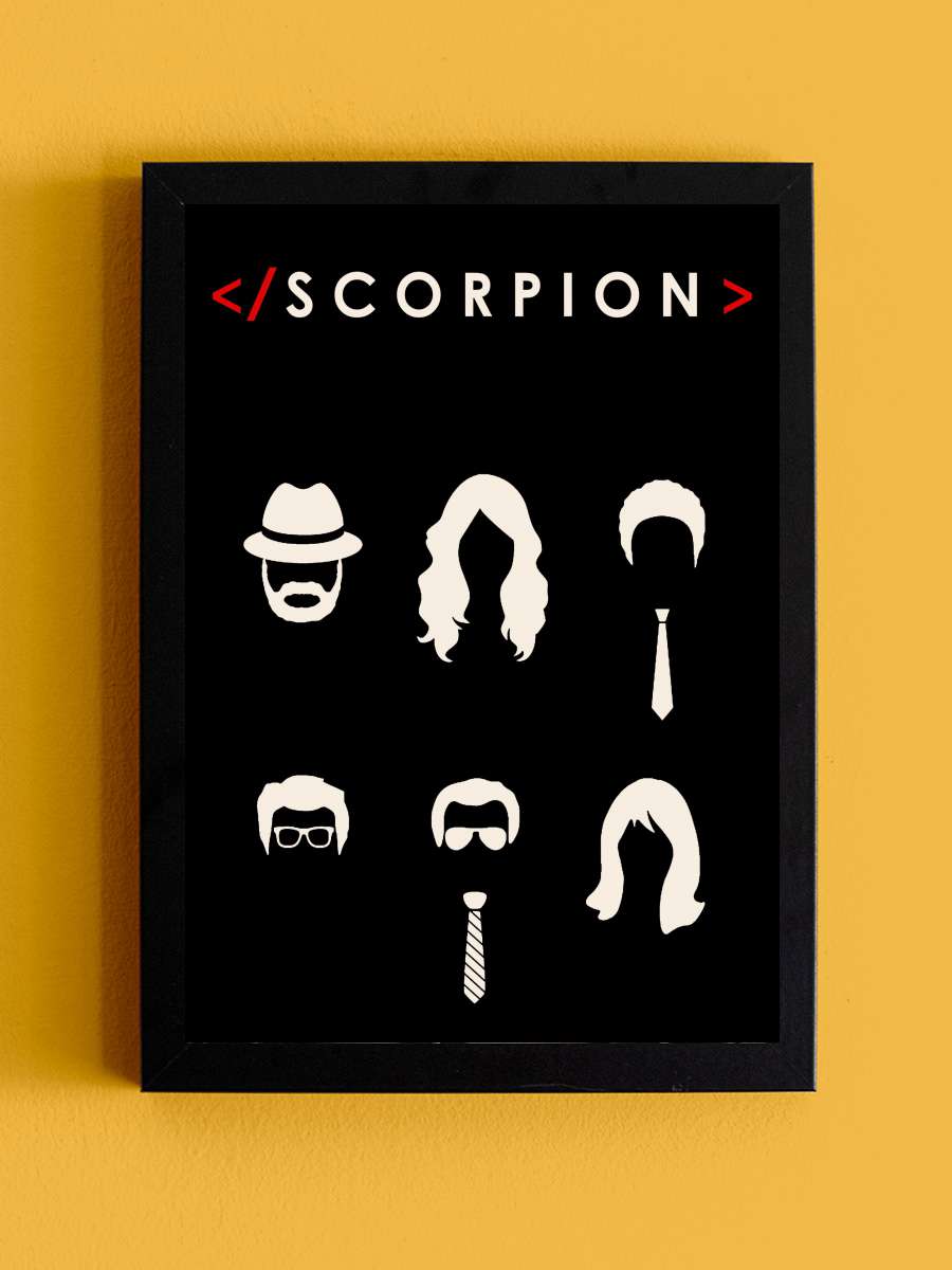 Scorpion Dizi Tablo Siyah Çerçeveli Dizi Poster Duvar Tablo