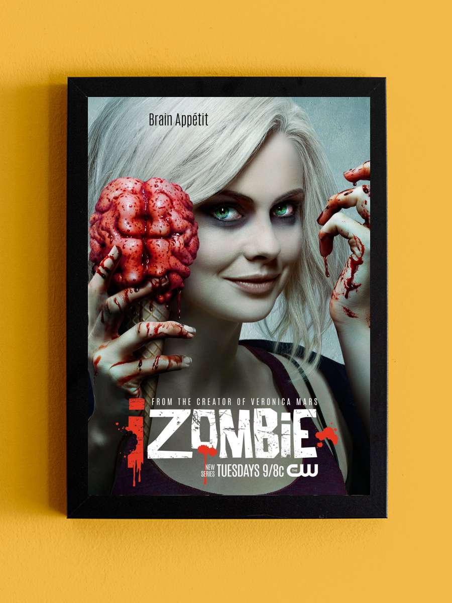 iZombie Dizi Tablo Siyah Çerçeveli Dizi Poster Duvar Tablo