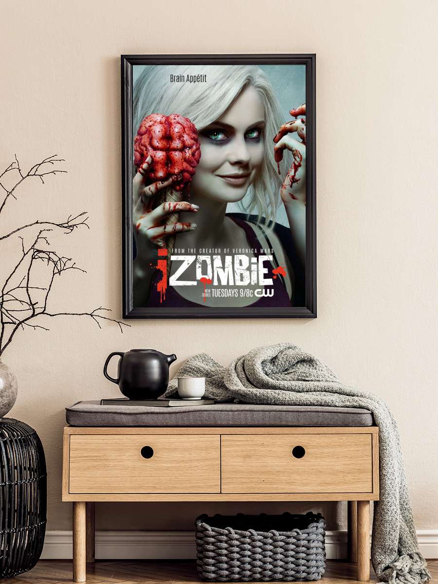 iZombie Dizi Tablo Siyah Çerçeveli Dizi Poster Duvar Tablo