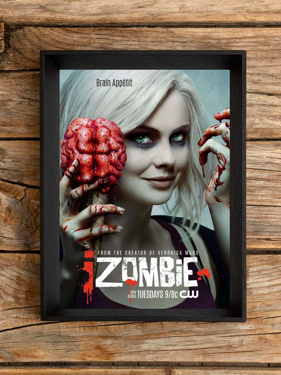 iZombie Dizi Tablo Siyah Çerçeveli Dizi Poster Duvar Tablo