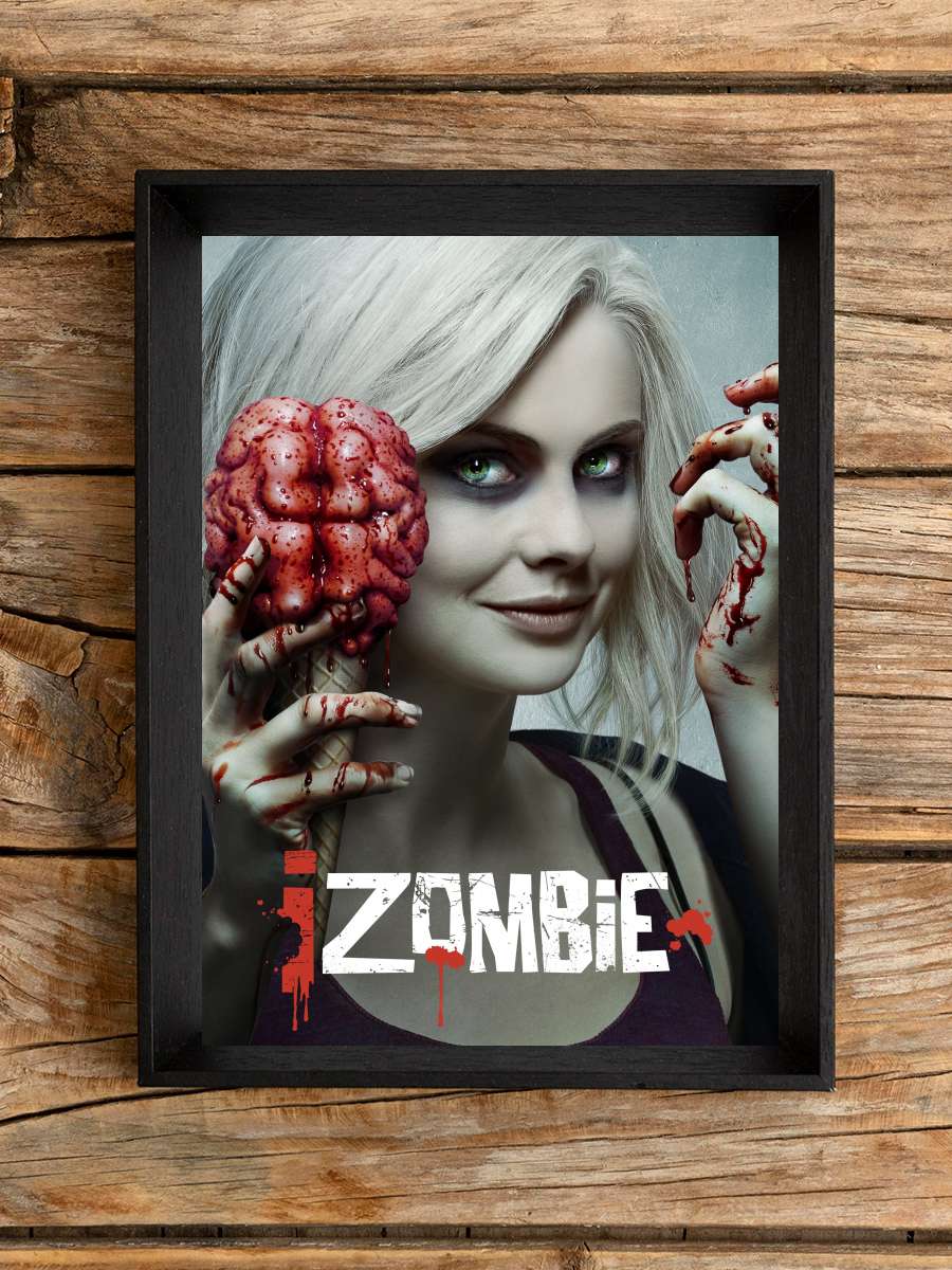 iZombie Dizi Tablo Siyah Çerçeveli Dizi Poster Duvar Tablo