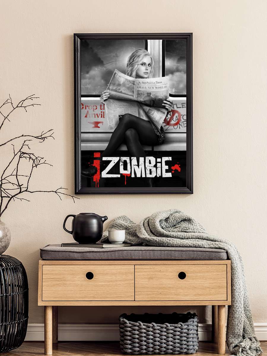 iZombie Dizi Tablo Siyah Çerçeveli Dizi Poster Duvar Tablo