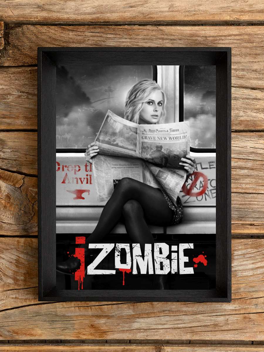 iZombie Dizi Tablo Siyah Çerçeveli Dizi Poster Duvar Tablo