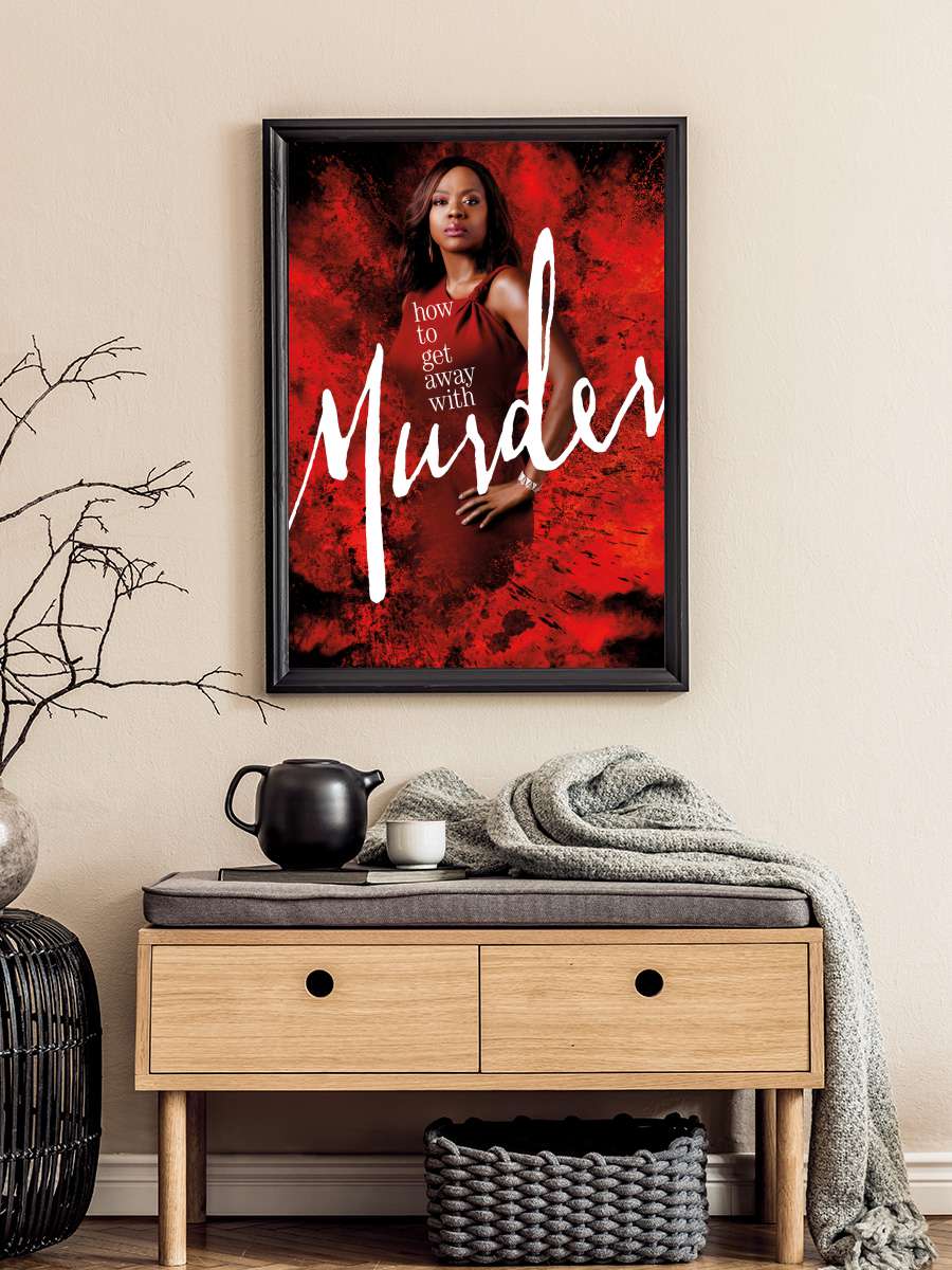 How to Get Away with Murder Dizi Tablo Siyah Çerçeveli Dizi Poster Duvar Tablo