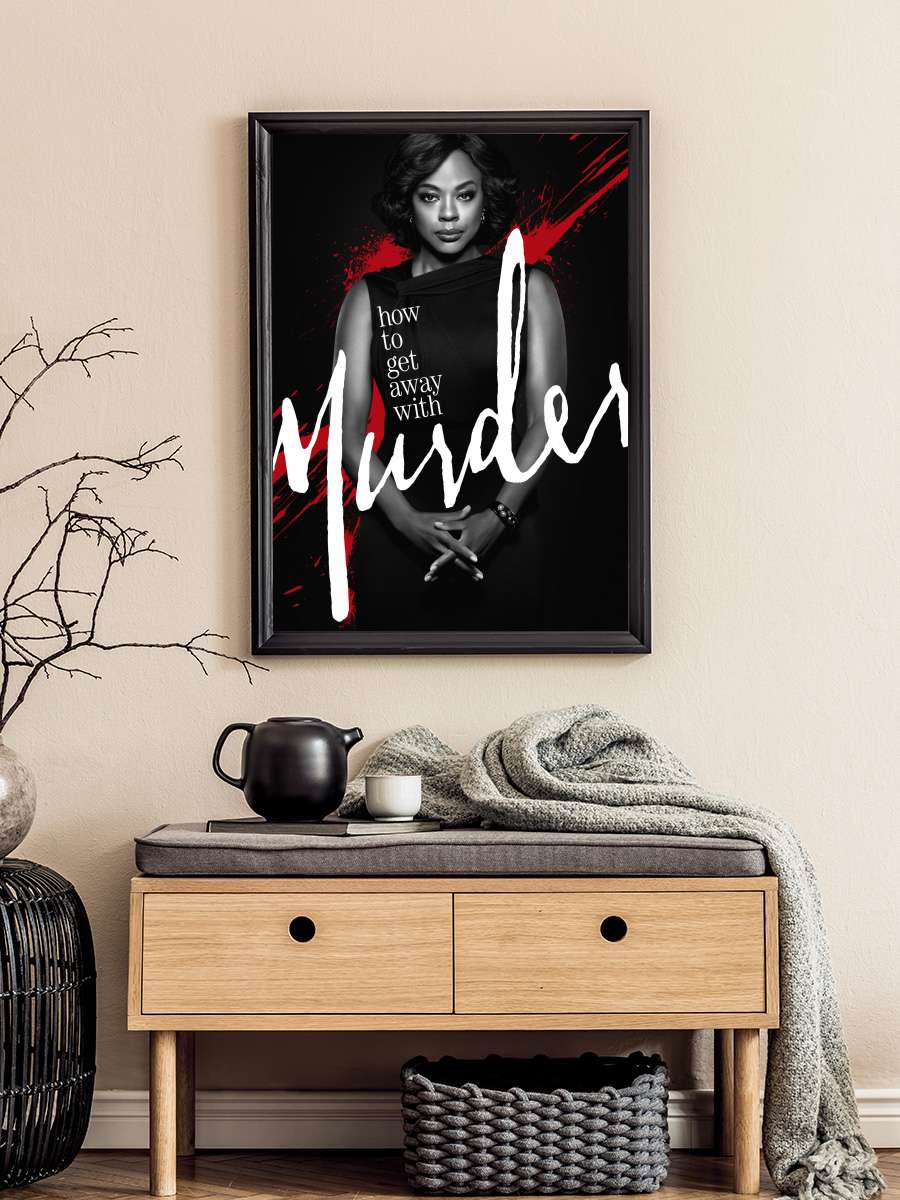 How to Get Away with Murder Dizi Tablo Siyah Çerçeveli Dizi Poster Duvar Tablo