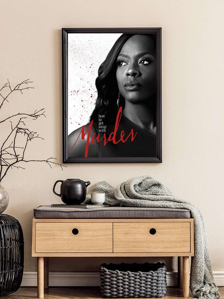 How to Get Away with Murder Dizi Tablo Siyah Çerçeveli Dizi Poster Duvar Tablo