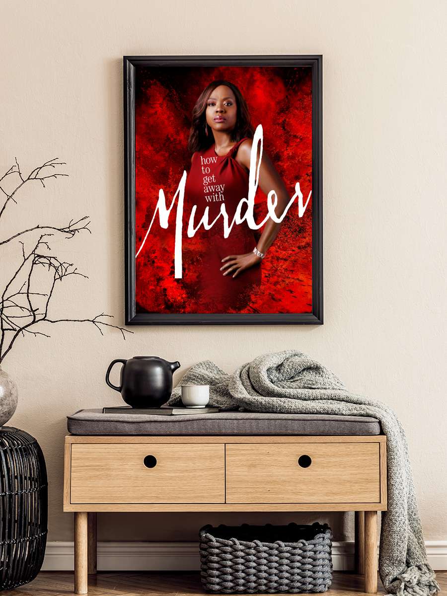 How to Get Away with Murder Dizi Tablo Siyah Çerçeveli Dizi Poster Duvar Tablo