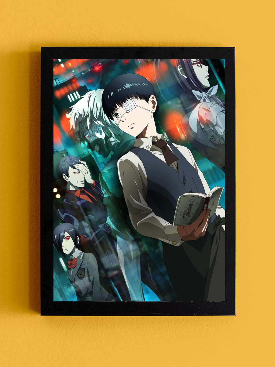 Tokyo Ghoul - 東京喰種トーキョーグール Dizi Tablo Siyah Çerçeveli Dizi Poster Duvar Tablo