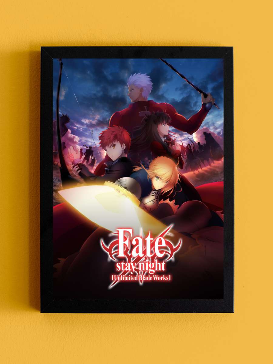 Fate/stay night [Unlimited Blade Works] Dizi Tablo Siyah Çerçeveli Dizi Poster Duvar Tablo