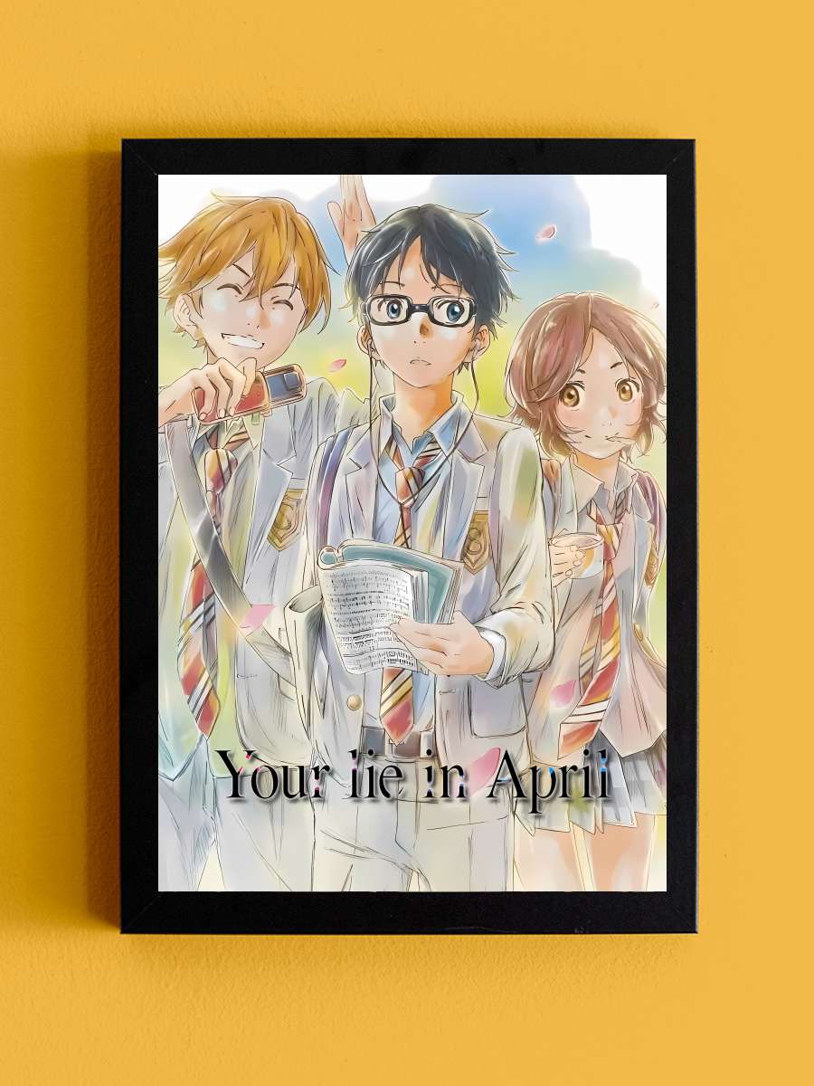 Your Lie in April - 四月は君の嘘 Dizi Tablo Siyah Çerçeveli Dizi Poster Duvar Tablo