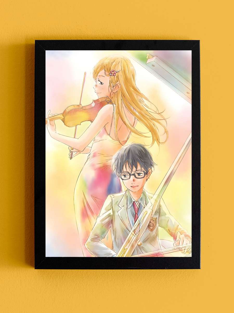 Your Lie in April - 四月は君の嘘 Dizi Tablo Siyah Çerçeveli Dizi Poster Duvar Tablo