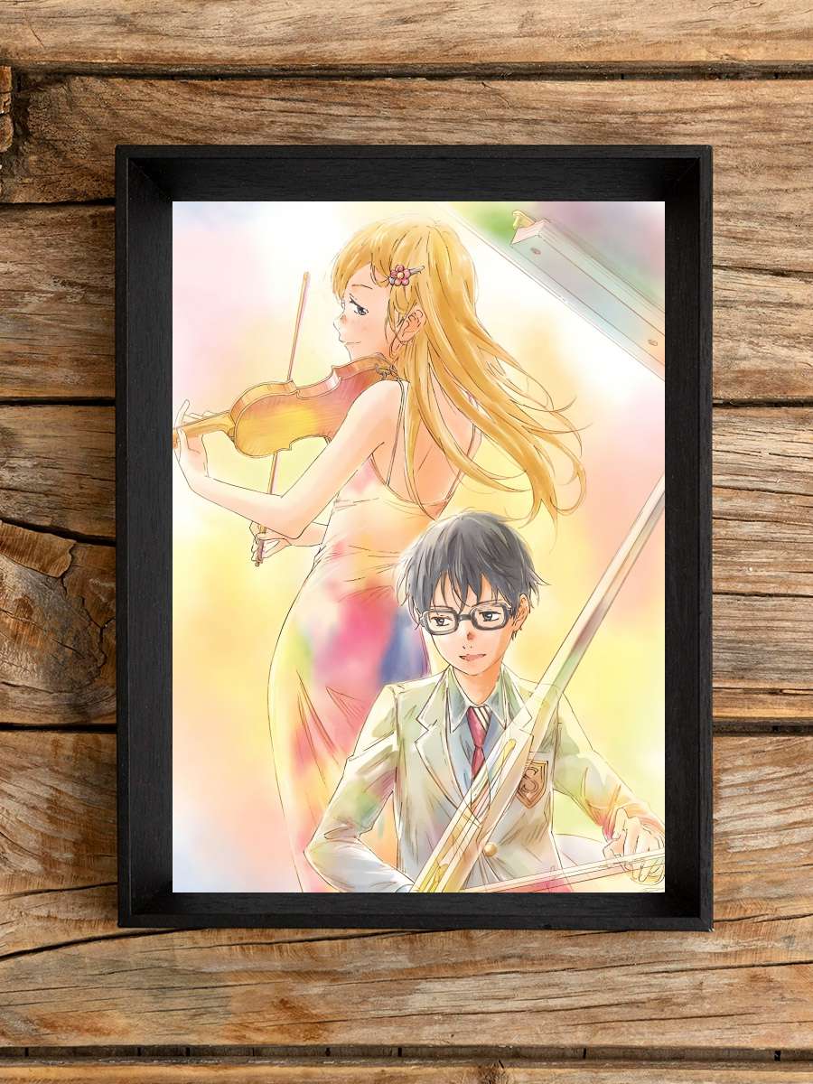 Your Lie in April - 四月は君の嘘 Dizi Tablo Siyah Çerçeveli Dizi Poster Duvar Tablo