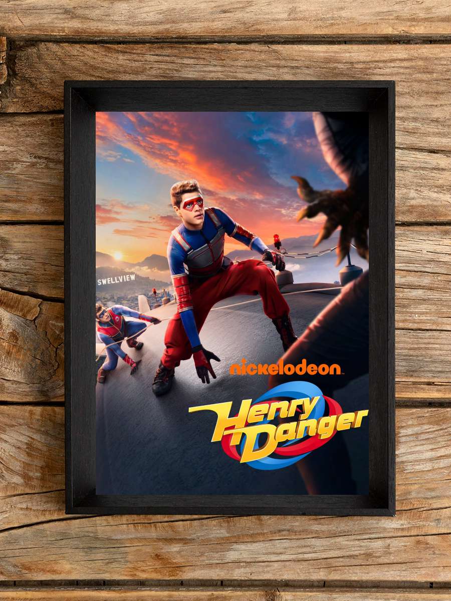 Henry Danger Dizi Tablo Siyah Çerçeveli Dizi Poster Duvar Tablo