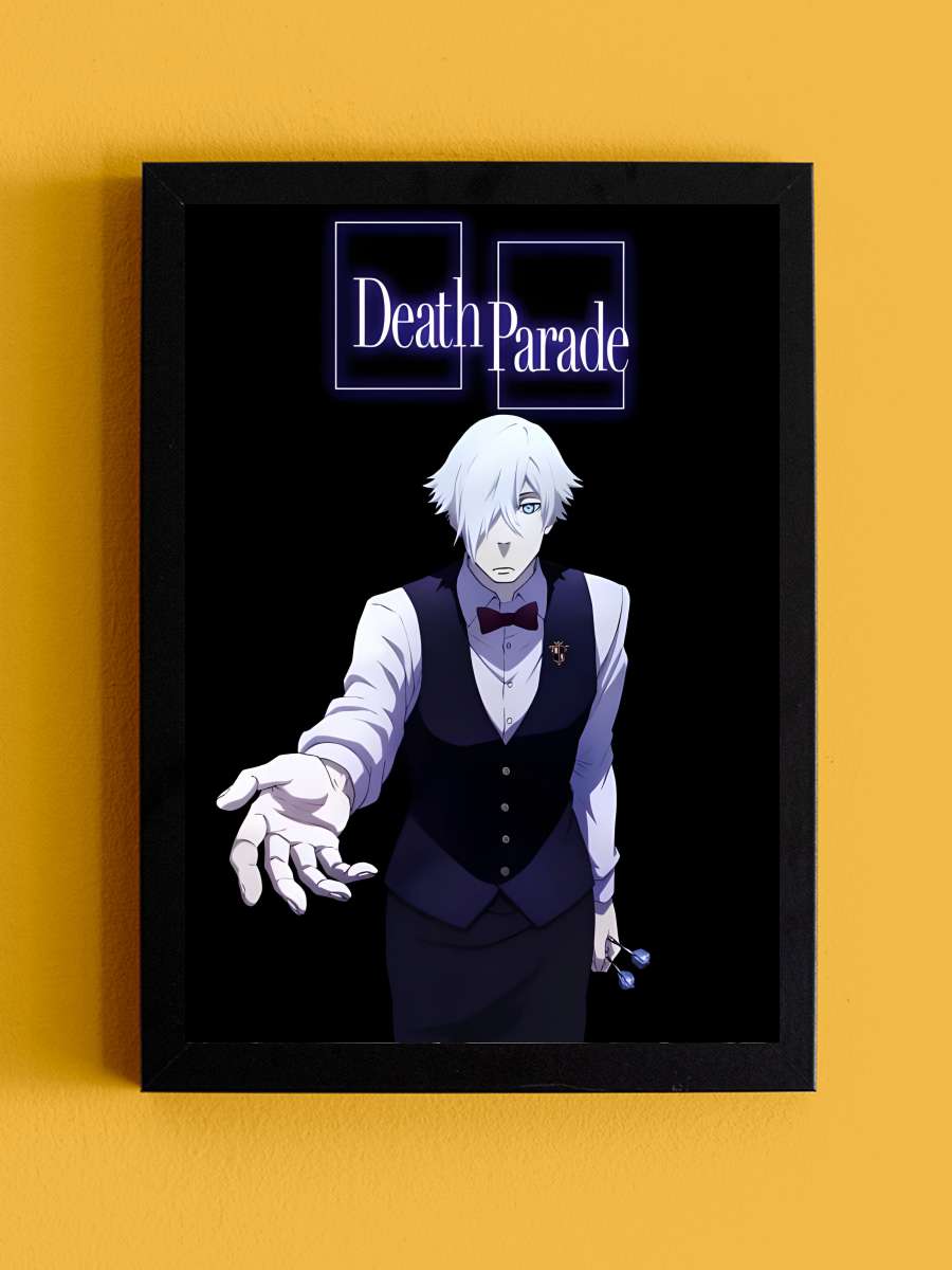 Death Parade - デス・パレード Dizi Tablo Siyah Çerçeveli Dizi Poster Duvar Tablo