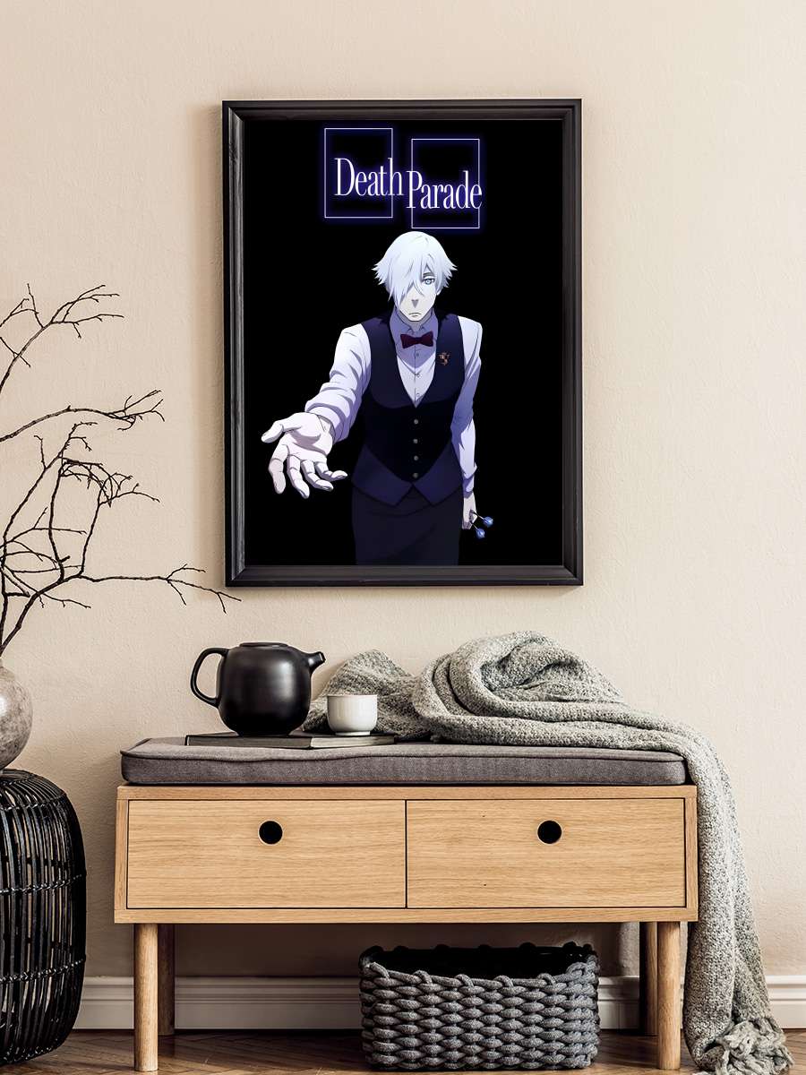 Death Parade - デス・パレード Dizi Tablo Siyah Çerçeveli Dizi Poster Duvar Tablo