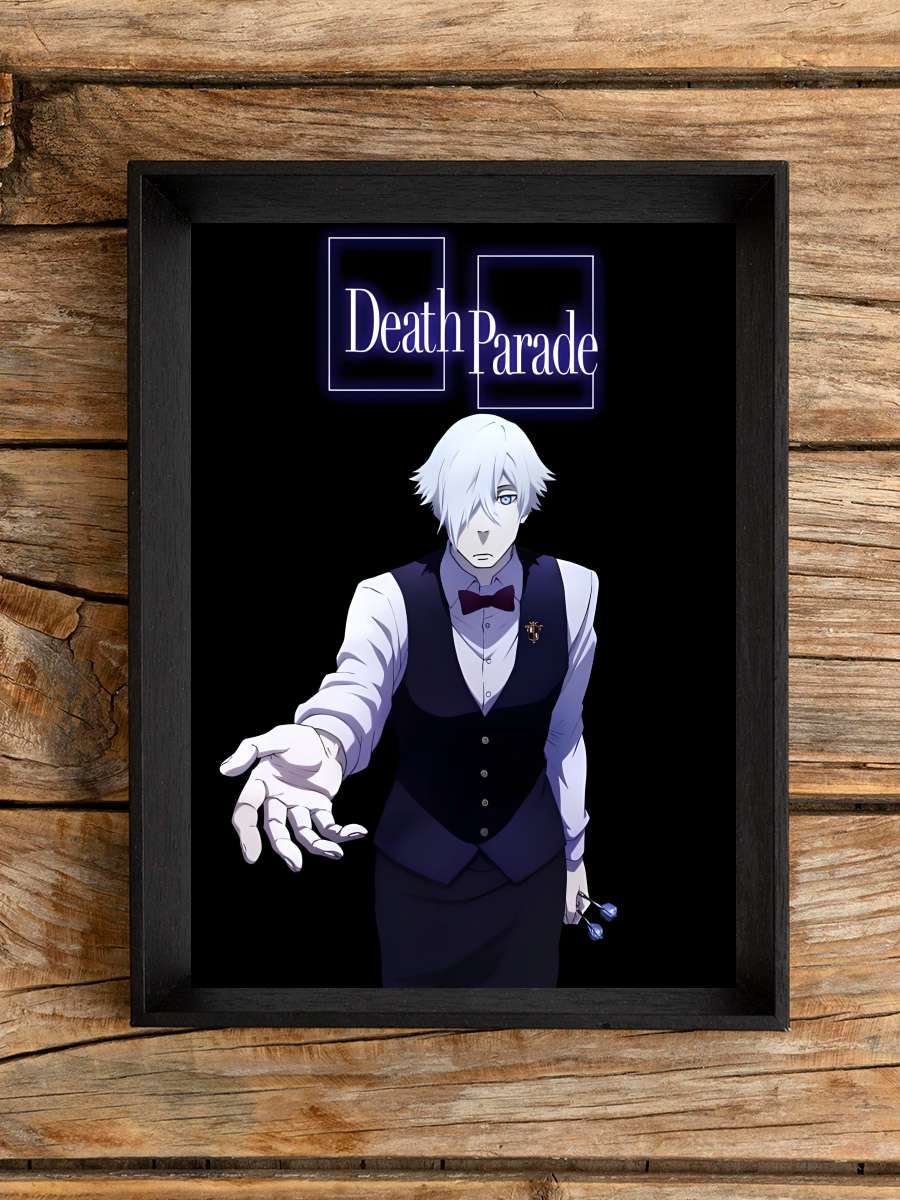 Death Parade - デス・パレード Dizi Tablo Siyah Çerçeveli Dizi Poster Duvar Tablo