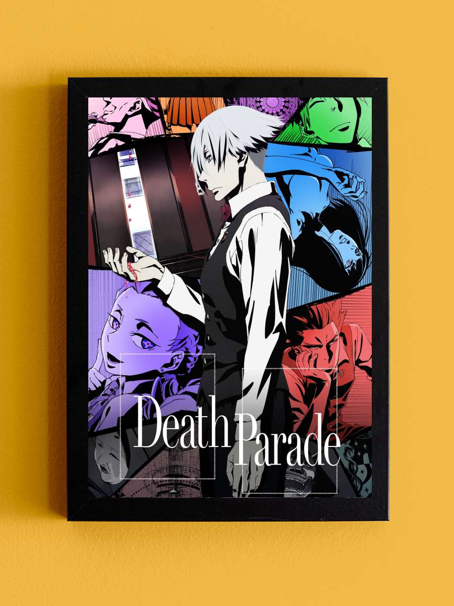 Death Parade - デス・パレード Dizi Tablo Siyah Çerçeveli Dizi Poster Duvar Tablo