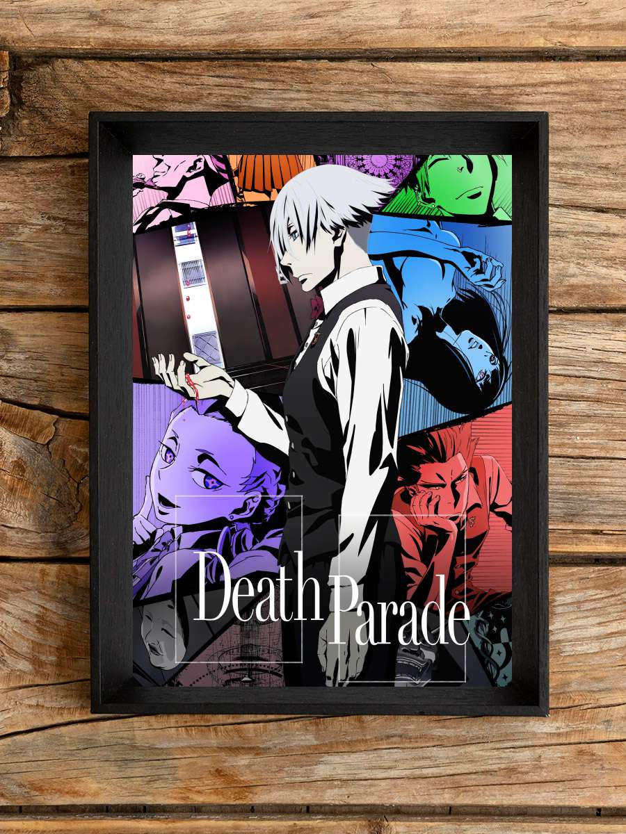 Death Parade - デス・パレード Dizi Tablo Siyah Çerçeveli Dizi Poster Duvar Tablo