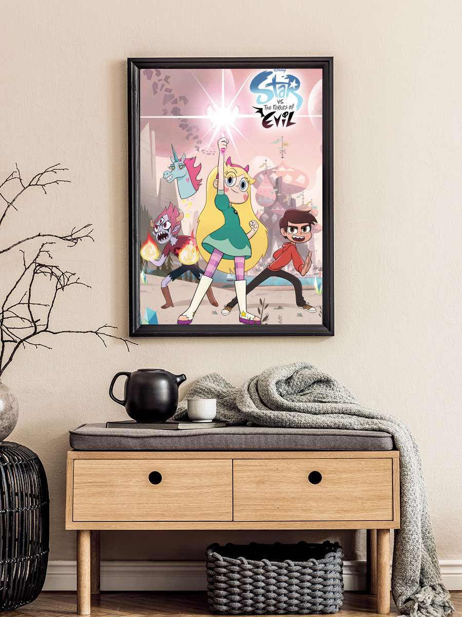 Star Kötü Güçlere Karşı - Star vs. the Forces of Evil Dizi Tablo Siyah Çerçeveli Dizi Poster Duvar Tablo