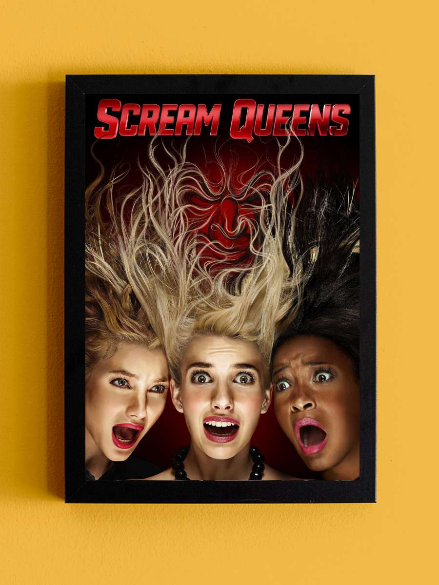 Scream Queens Dizi Tablo Siyah Çerçeveli Dizi Poster Duvar Tablo