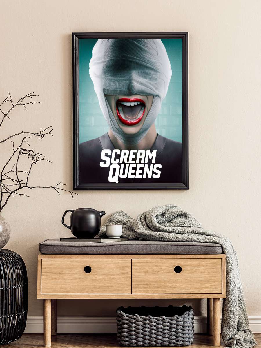 Scream Queens Dizi Tablo Siyah Çerçeveli Dizi Poster Duvar Tablo