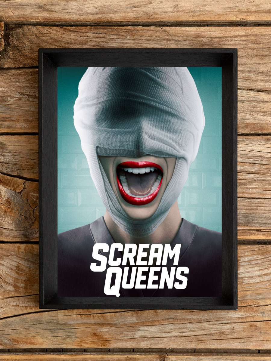 Scream Queens Dizi Tablo Siyah Çerçeveli Dizi Poster Duvar Tablo