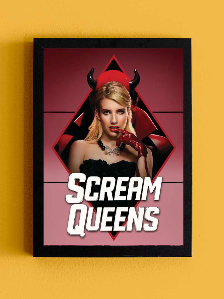 Scream Queens Dizi Tablo Siyah Çerçeveli Dizi Poster Duvar Tablo