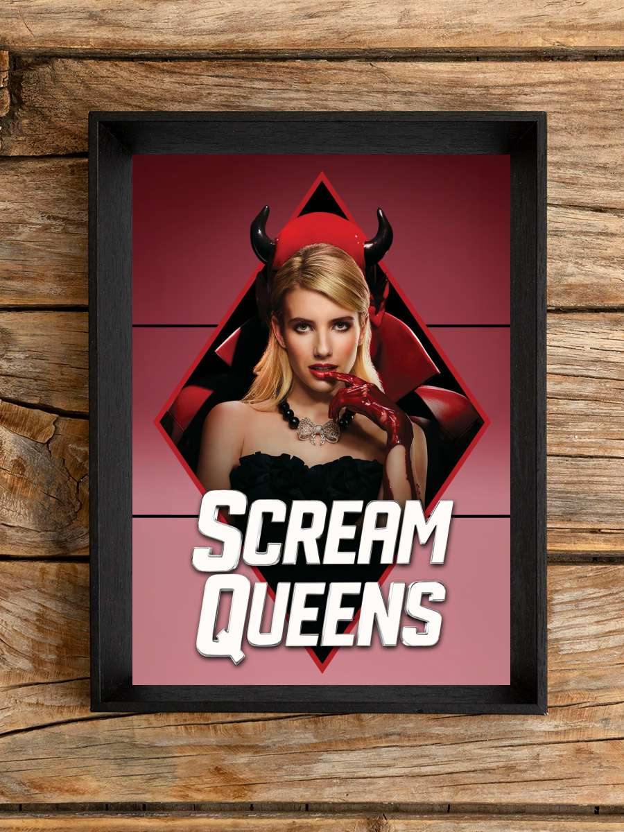 Scream Queens Dizi Tablo Siyah Çerçeveli Dizi Poster Duvar Tablo