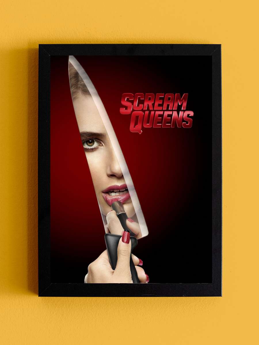 Scream Queens Dizi Tablo Siyah Çerçeveli Dizi Poster Duvar Tablo