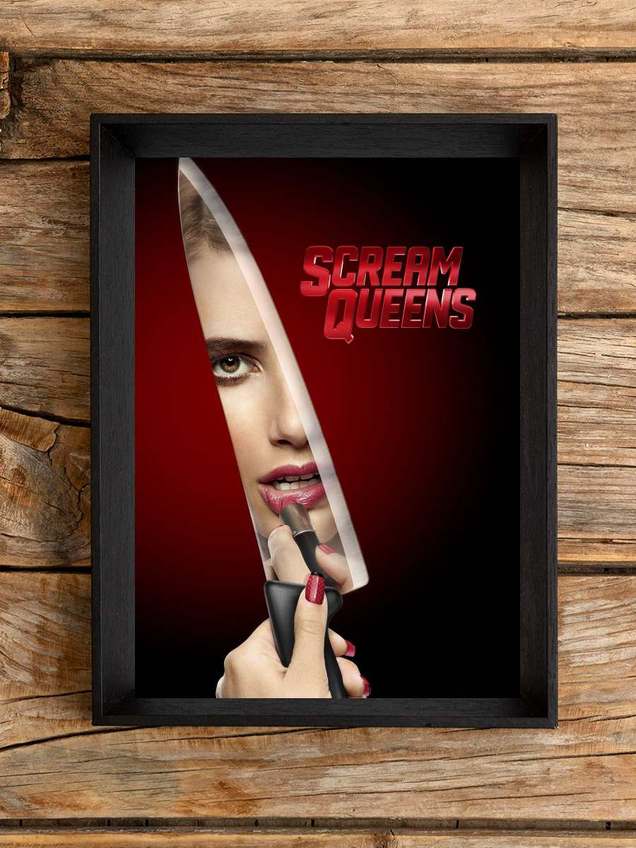 Scream Queens Dizi Tablo Siyah Çerçeveli Dizi Poster Duvar Tablo