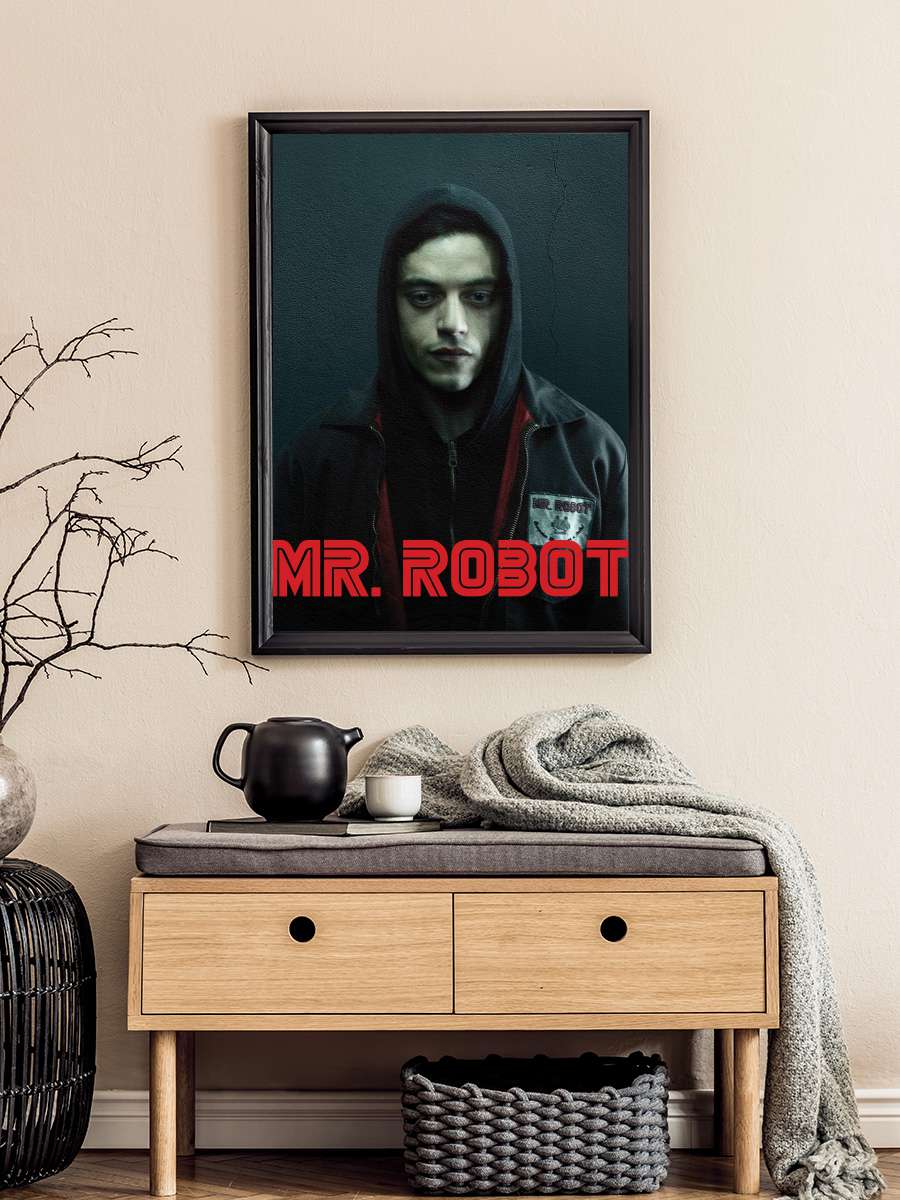 Mr. Robot Dizi Tablo Siyah Çerçeveli Dizi Poster Duvar Tablo