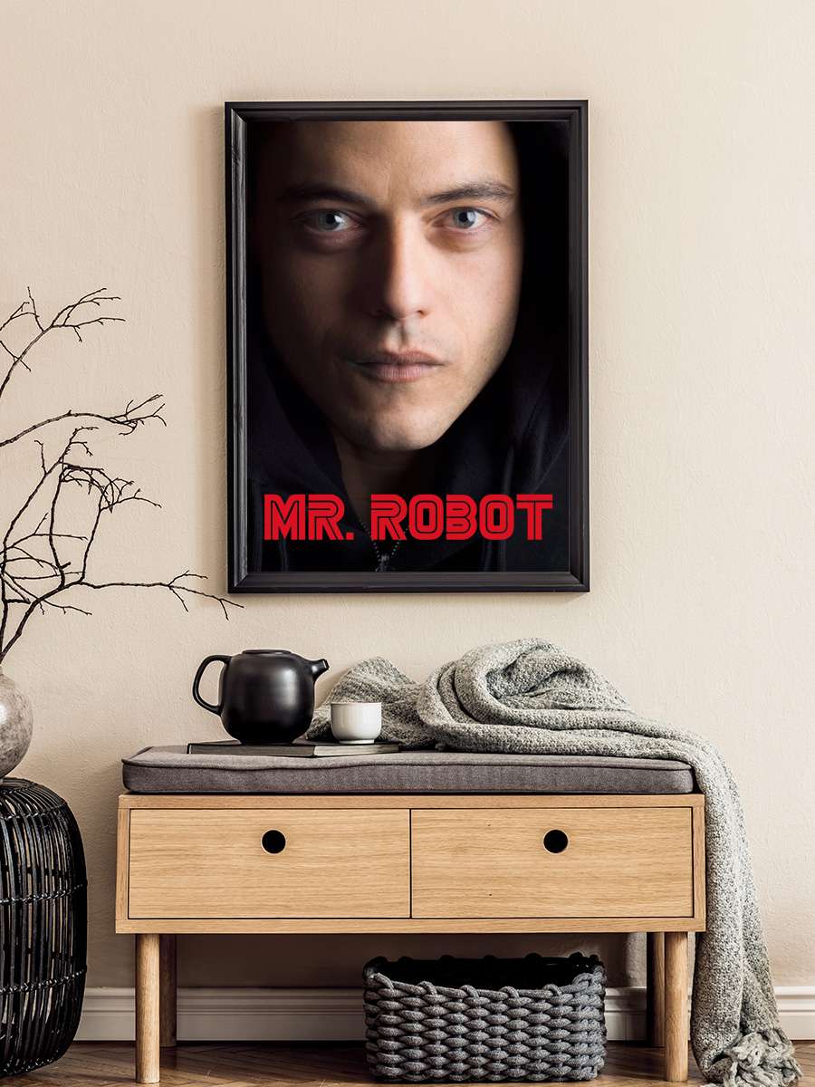 Mr. Robot Dizi Tablo Siyah Çerçeveli Dizi Poster Duvar Tablo