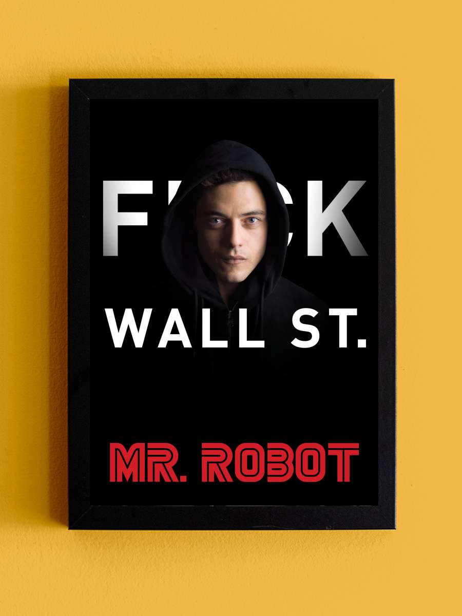 Mr. Robot Dizi Tablo Siyah Çerçeveli Dizi Poster Duvar Tablo