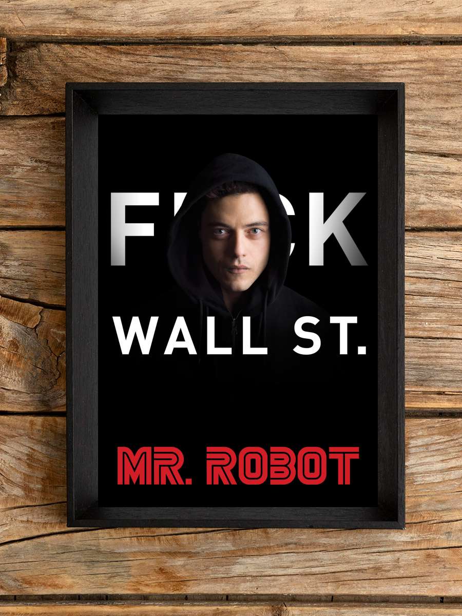 Mr. Robot Dizi Tablo Siyah Çerçeveli Dizi Poster Duvar Tablo