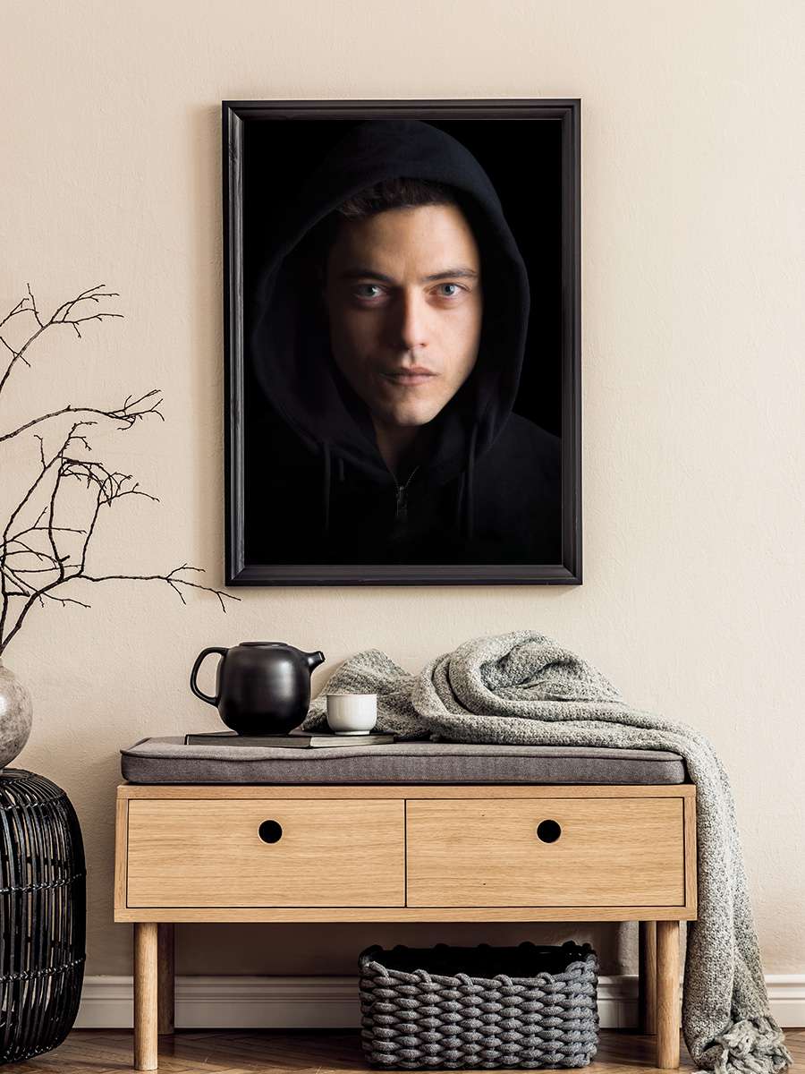 Mr. Robot Dizi Tablo Siyah Çerçeveli Dizi Poster Duvar Tablo