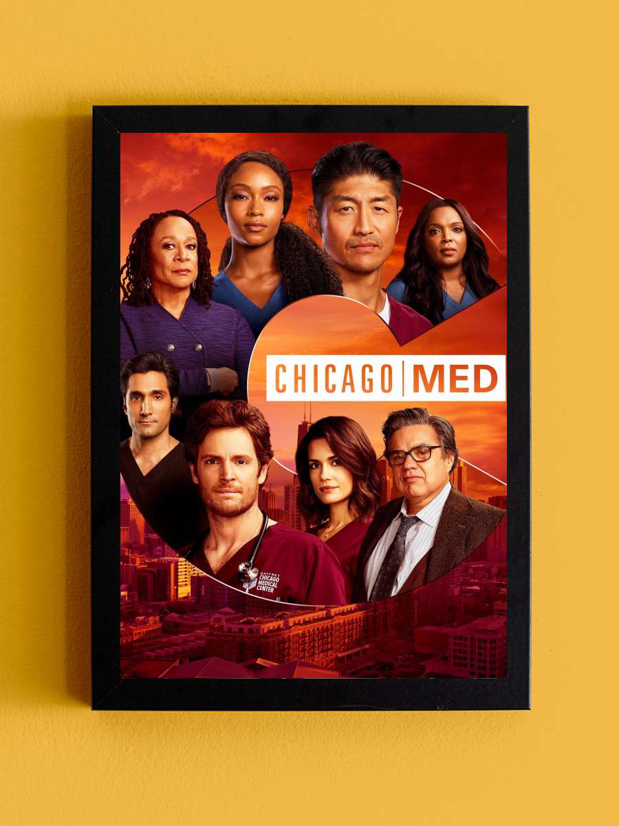 Chicago Med Dizi Tablo Siyah Çerçeveli Dizi Poster Duvar Tablo