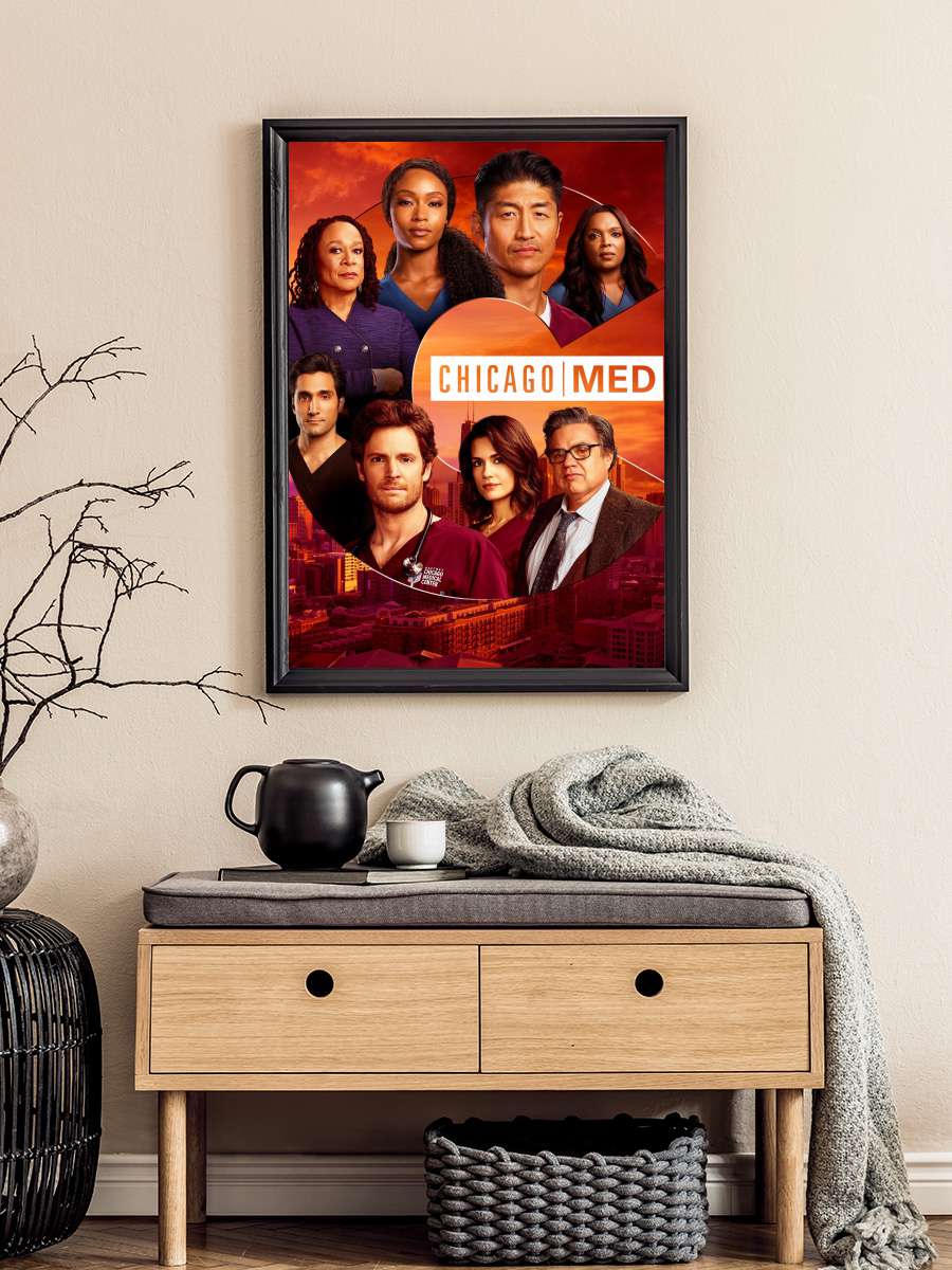 Chicago Med Dizi Tablo Siyah Çerçeveli Dizi Poster Duvar Tablo