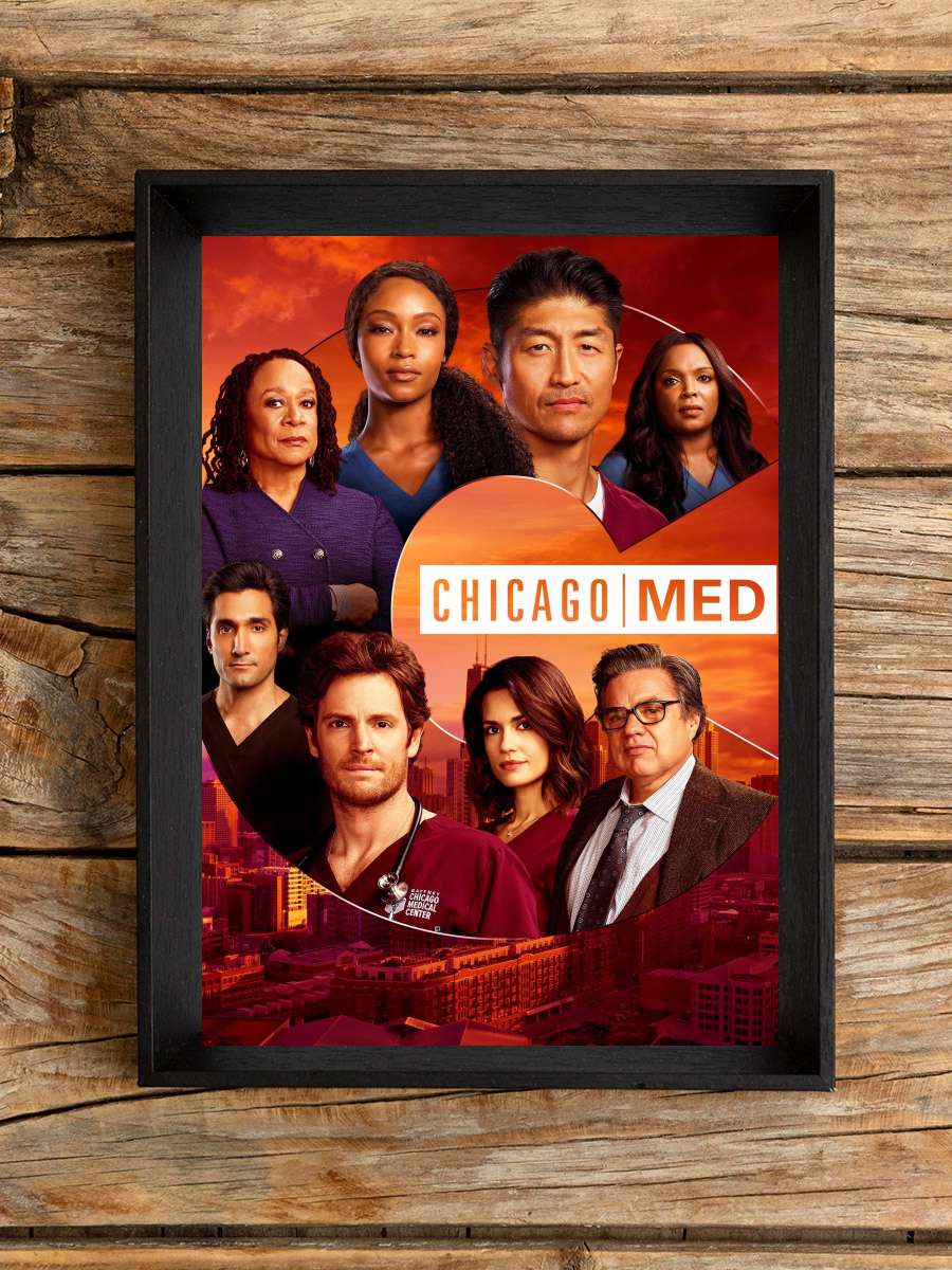 Chicago Med Dizi Tablo Siyah Çerçeveli Dizi Poster Duvar Tablo