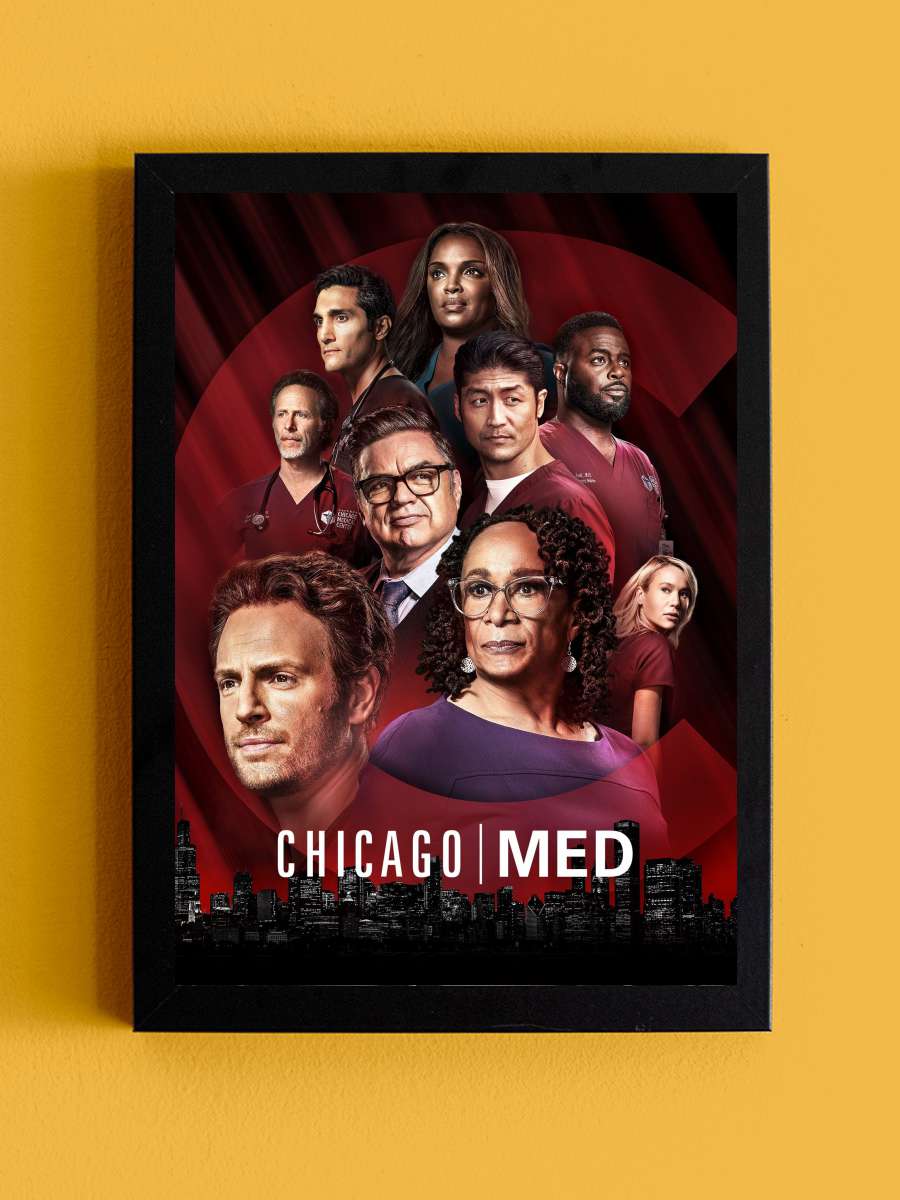 Chicago Med Dizi Tablo Siyah Çerçeveli Dizi Poster Duvar Tablo