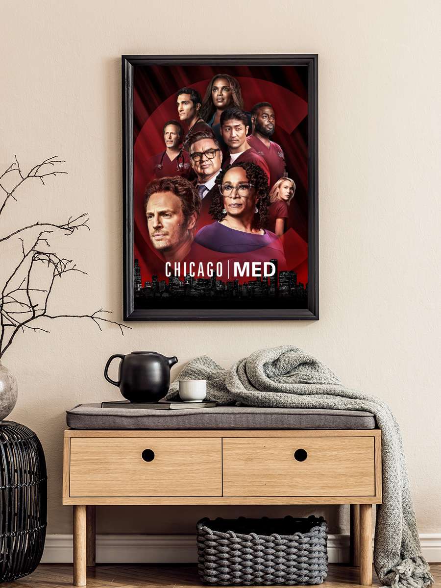 Chicago Med Dizi Tablo Siyah Çerçeveli Dizi Poster Duvar Tablo