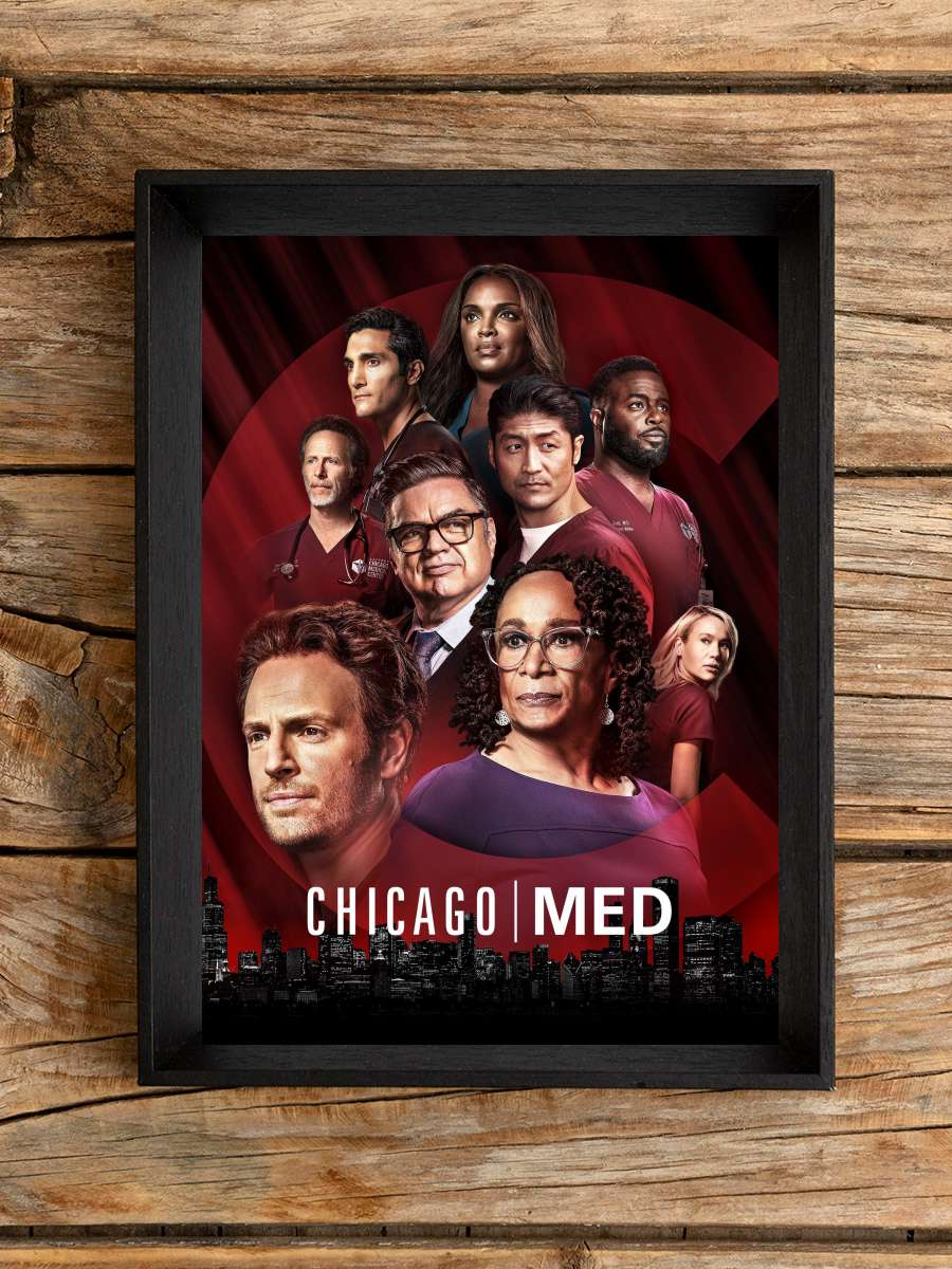 Chicago Med Dizi Tablo Siyah Çerçeveli Dizi Poster Duvar Tablo