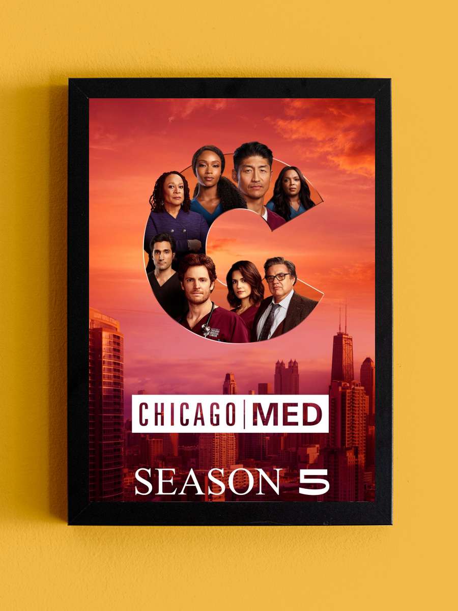 Chicago Med Dizi Tablo Siyah Çerçeveli Dizi Poster Duvar Tablo