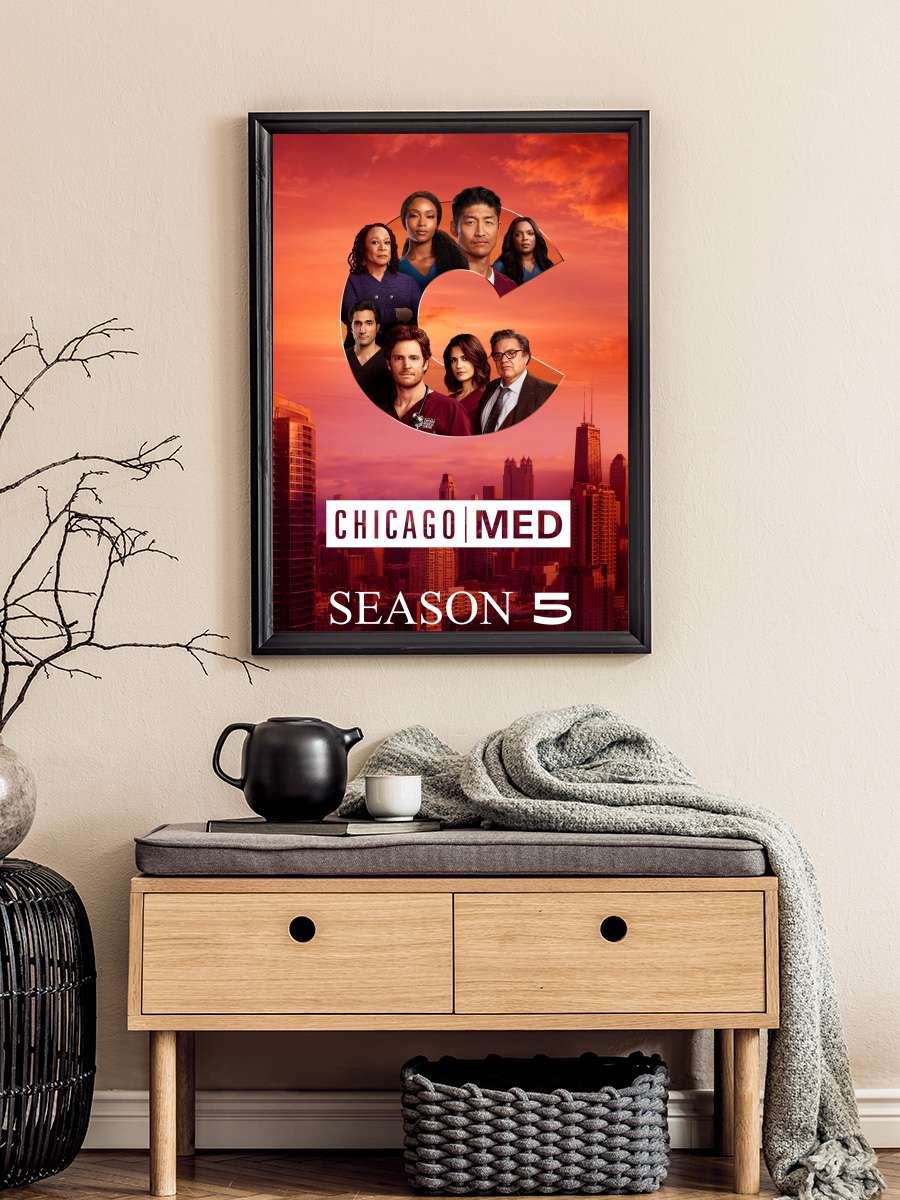 Chicago Med Dizi Tablo Siyah Çerçeveli Dizi Poster Duvar Tablo