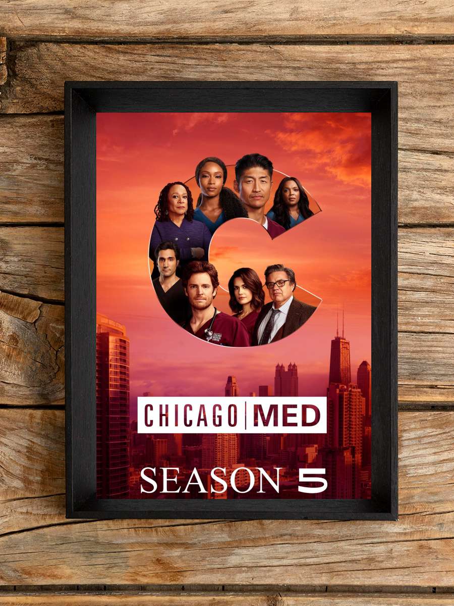 Chicago Med Dizi Tablo Siyah Çerçeveli Dizi Poster Duvar Tablo