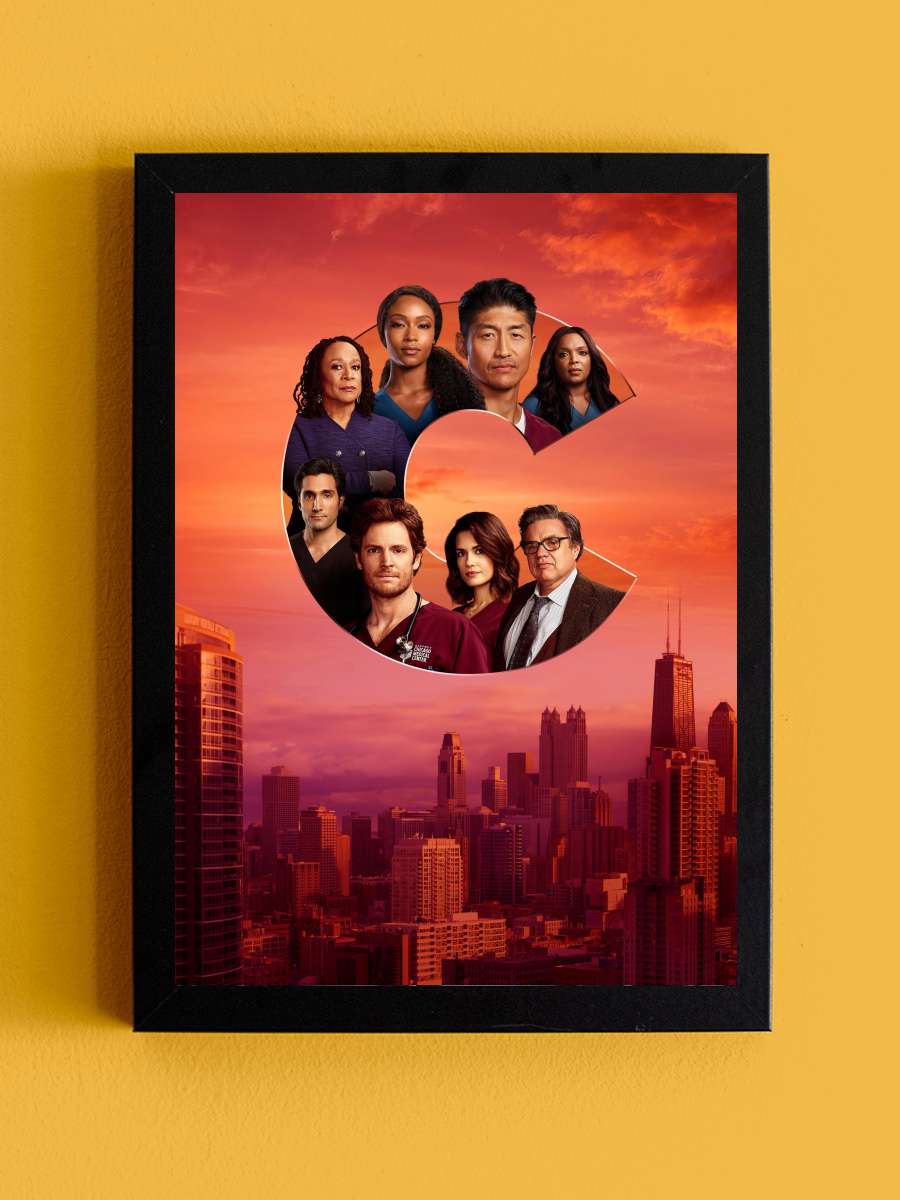 Chicago Med Dizi Tablo Siyah Çerçeveli Dizi Poster Duvar Tablo