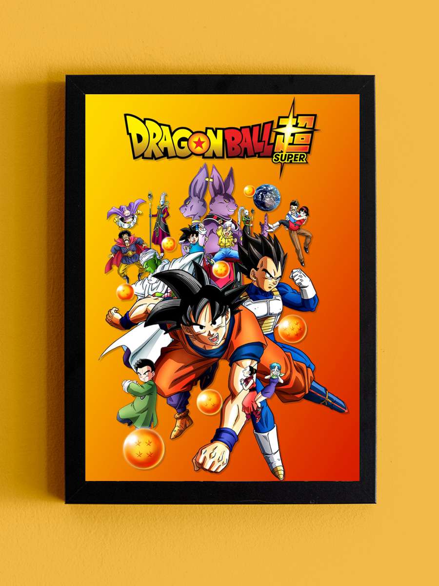 Dragon Ball Super - ドラゴンボール超（スーパー） Dizi Tablo Siyah Çerçeveli Dizi Poster Duvar Tablo