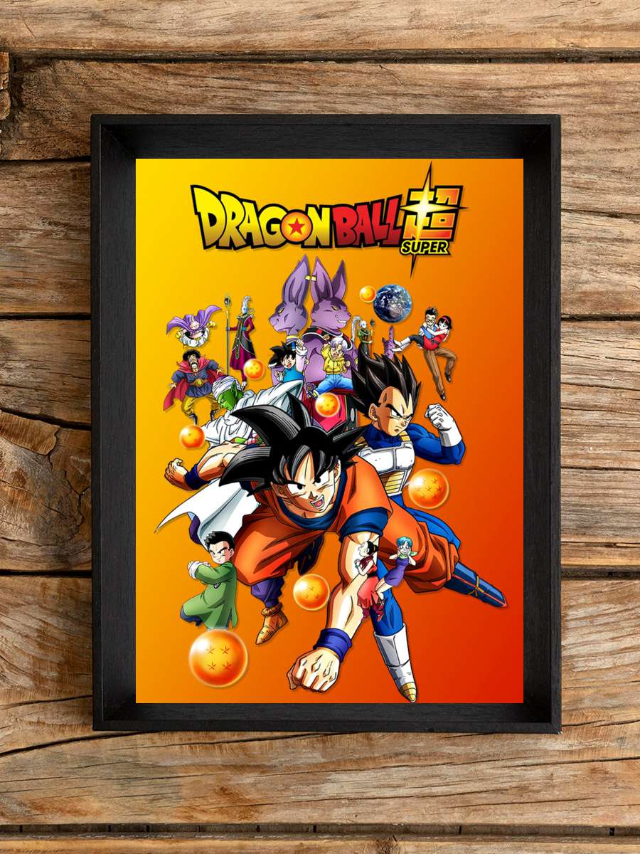 Dragon Ball Super - ドラゴンボール超（スーパー） Dizi Tablo Siyah Çerçeveli Dizi Poster Duvar Tablo