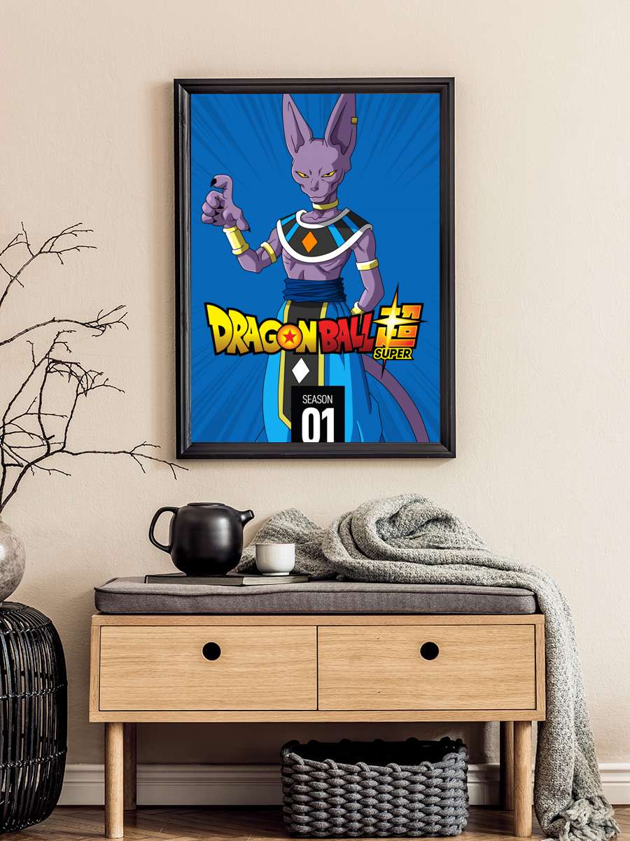 Dragon Ball Super - ドラゴンボール超（スーパー） Dizi Tablo Siyah Çerçeveli Dizi Poster Duvar Tablo