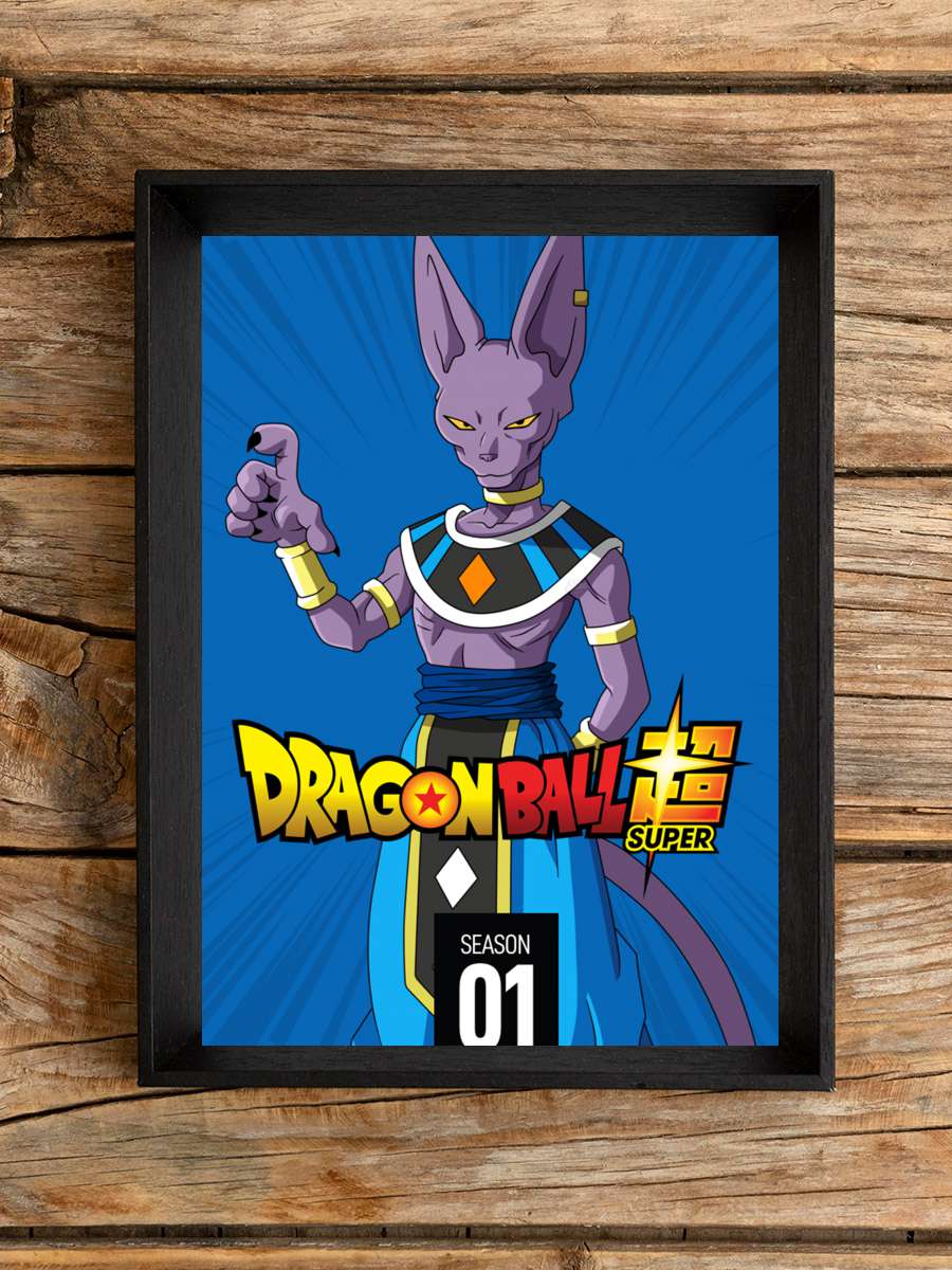 Dragon Ball Super - ドラゴンボール超（スーパー） Dizi Tablo Siyah Çerçeveli Dizi Poster Duvar Tablo